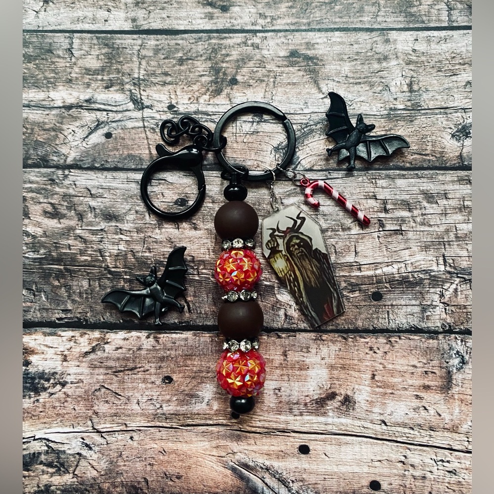 Christmas Dark Gargoyle Horn Monster Keychain Bag Clip